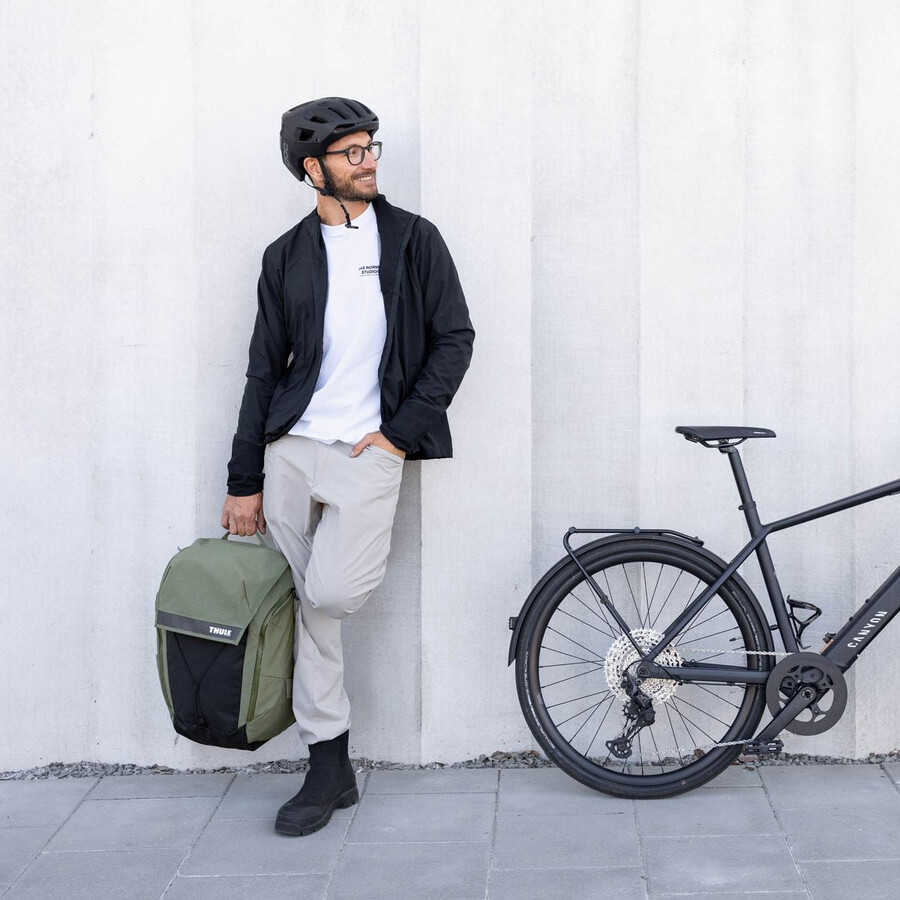 cykelryggsäck mjuk grön 28l