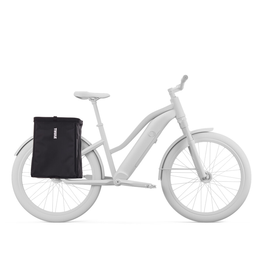 lastpåse för cykel med lås 25l svart