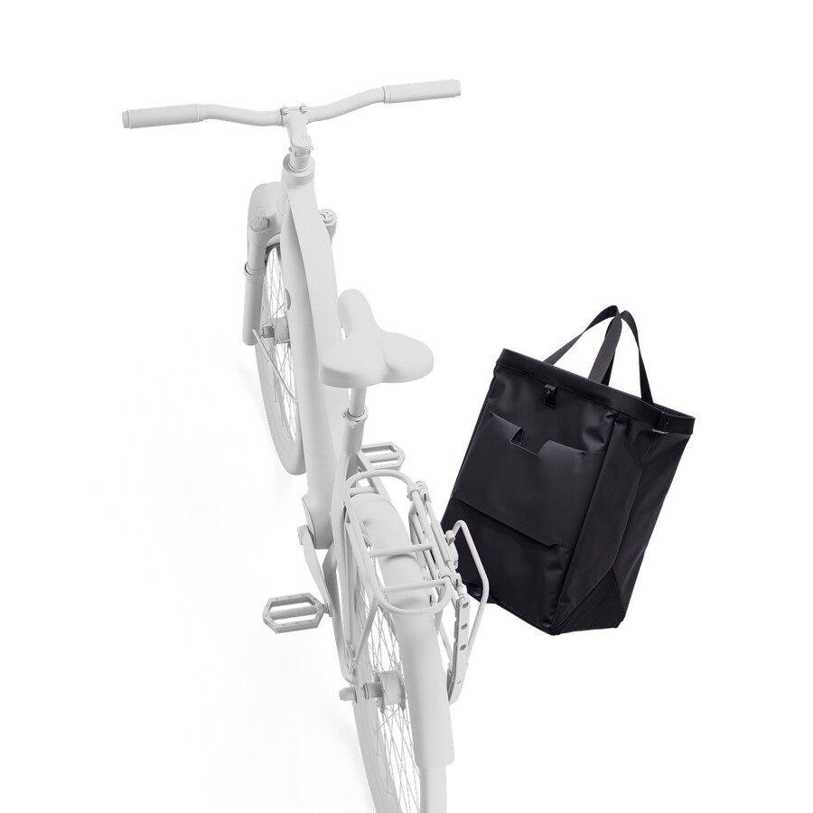 lastpåse för cykel med lås 25l svart