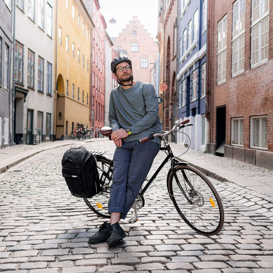 hybridcykelpakethållare och ryggsäck 26l grön