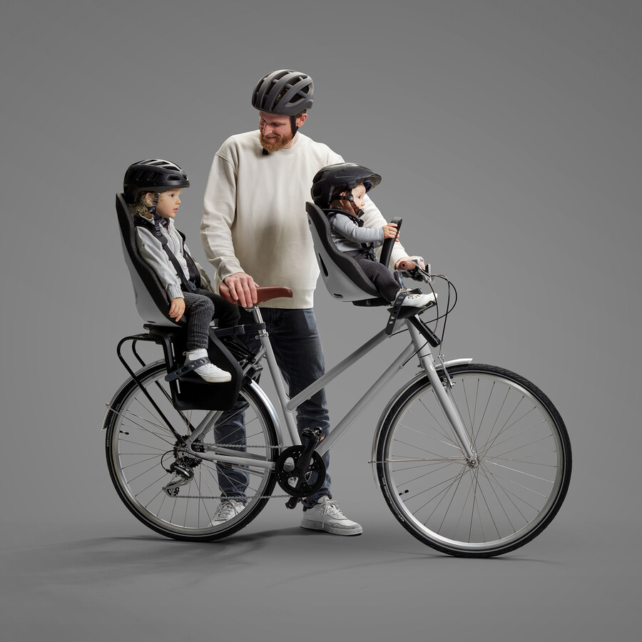 frammonterad cykelsadel för barn monument grå
