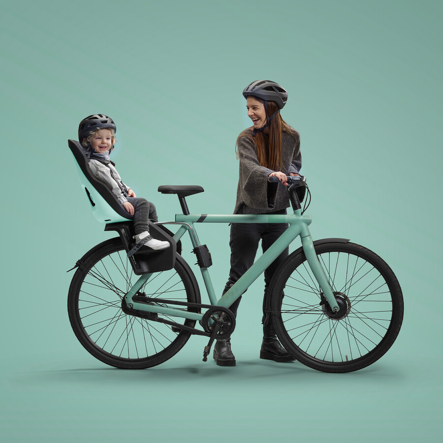 rammonterad cykelsadel för barn monument grå