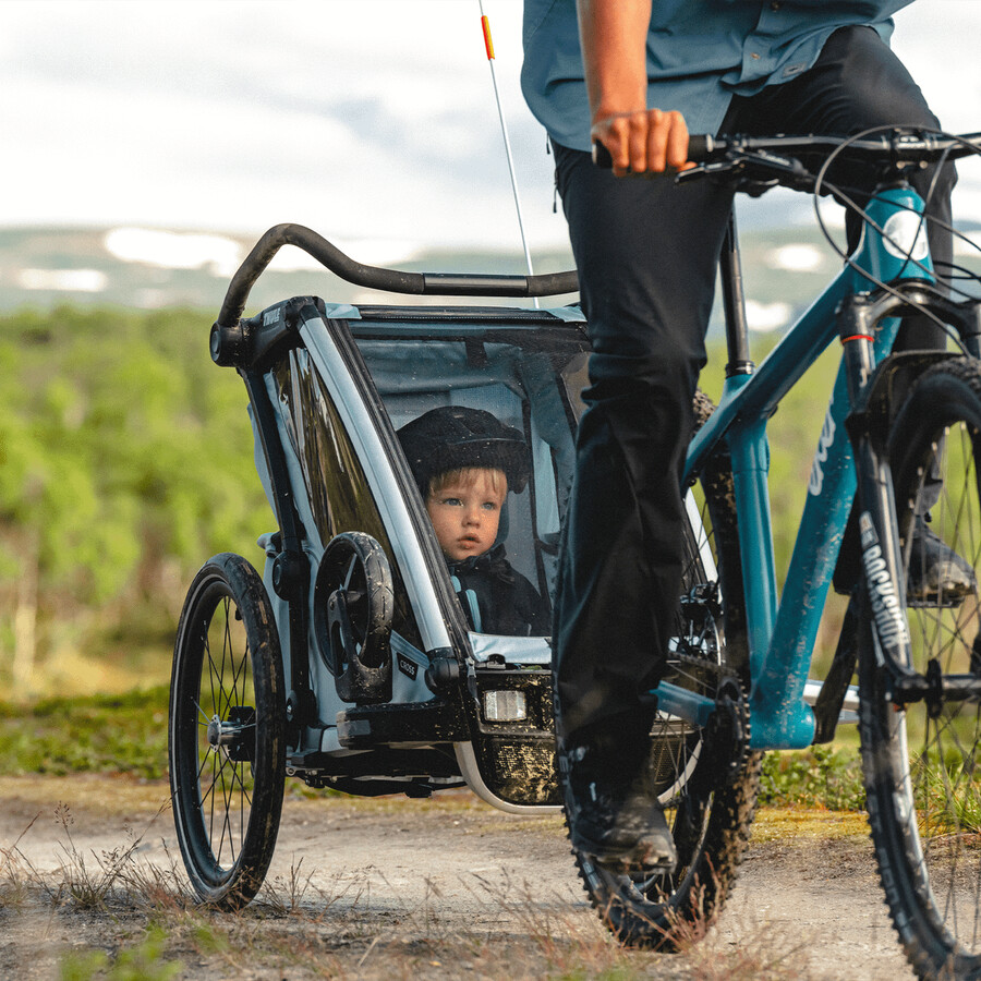 1-sits multisportcykelvagn alaska blå