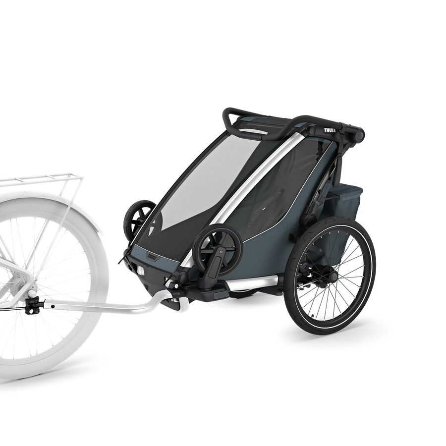 1-sits multisportcykelvagn mörk skiffer
