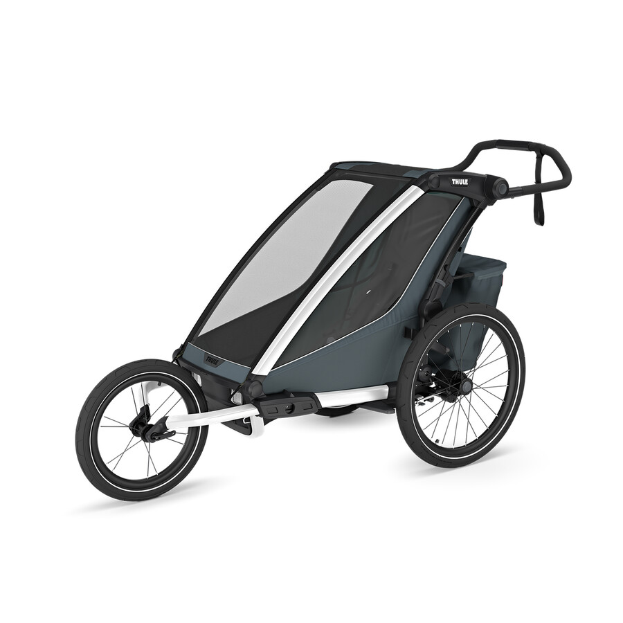 1-sits multisportcykelvagn mörk skiffer