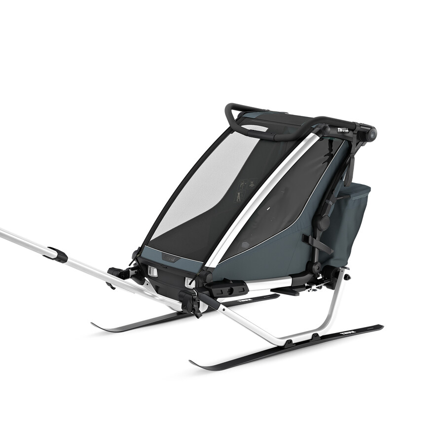1-sits multisportcykelvagn mörk skiffer