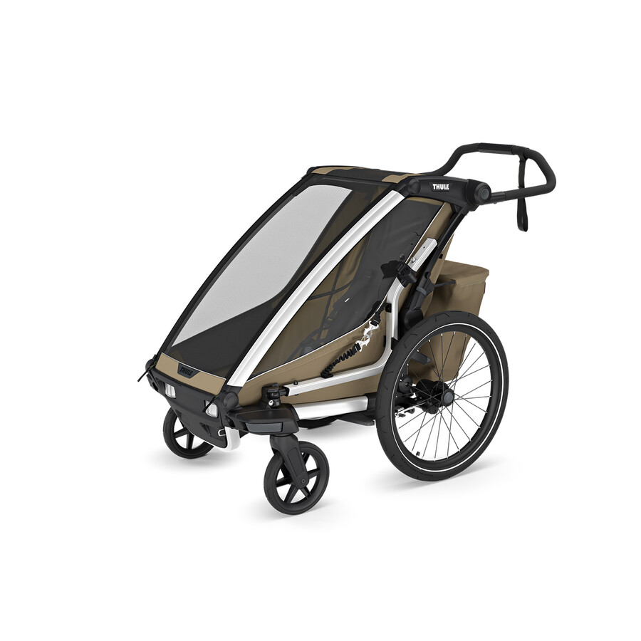 1-sits multisportcykelkärra faded khaki