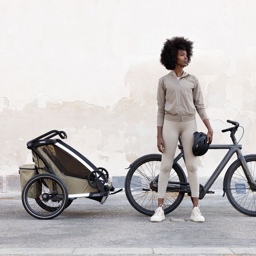 1-sits multisportcykelkärra faded khaki