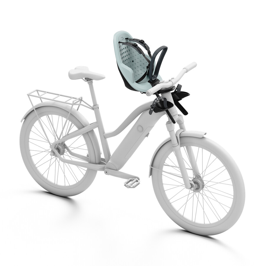frontmonterad cykelsadel för barn alaska blå