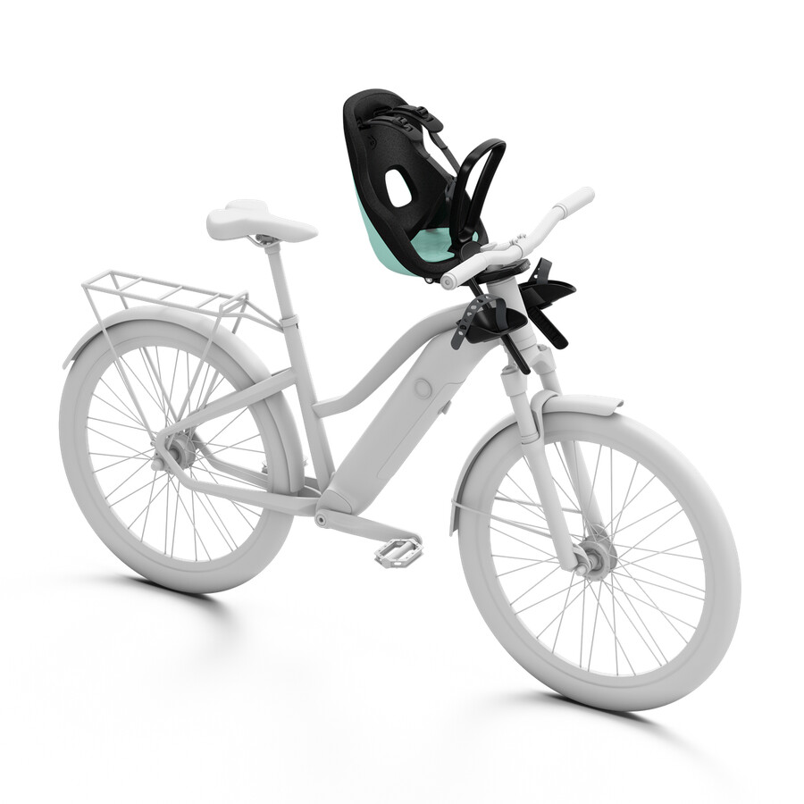 frammonterad cykelsadel för barn i mintgrön