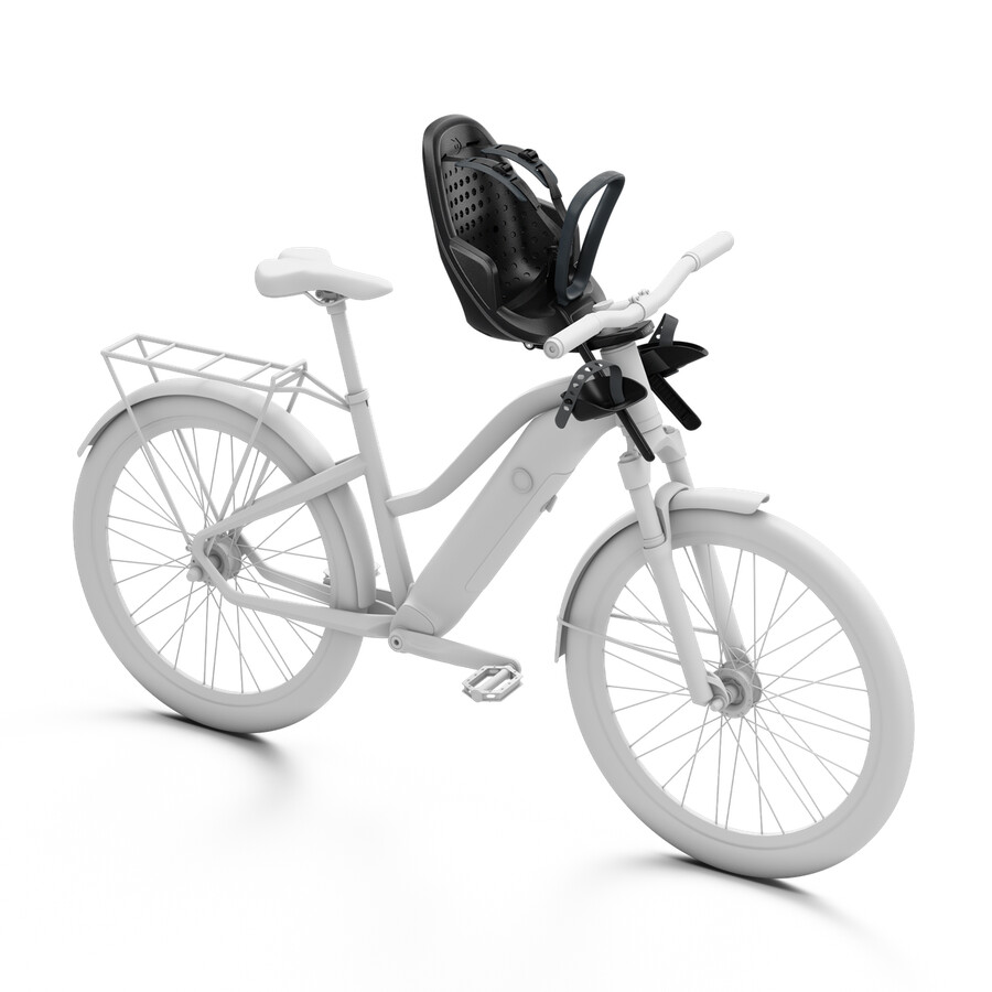 frontmonterad cykelsadel för barn midnattssvart