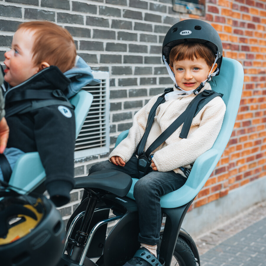 rammonterad cykelsadel för barn majolica blå
