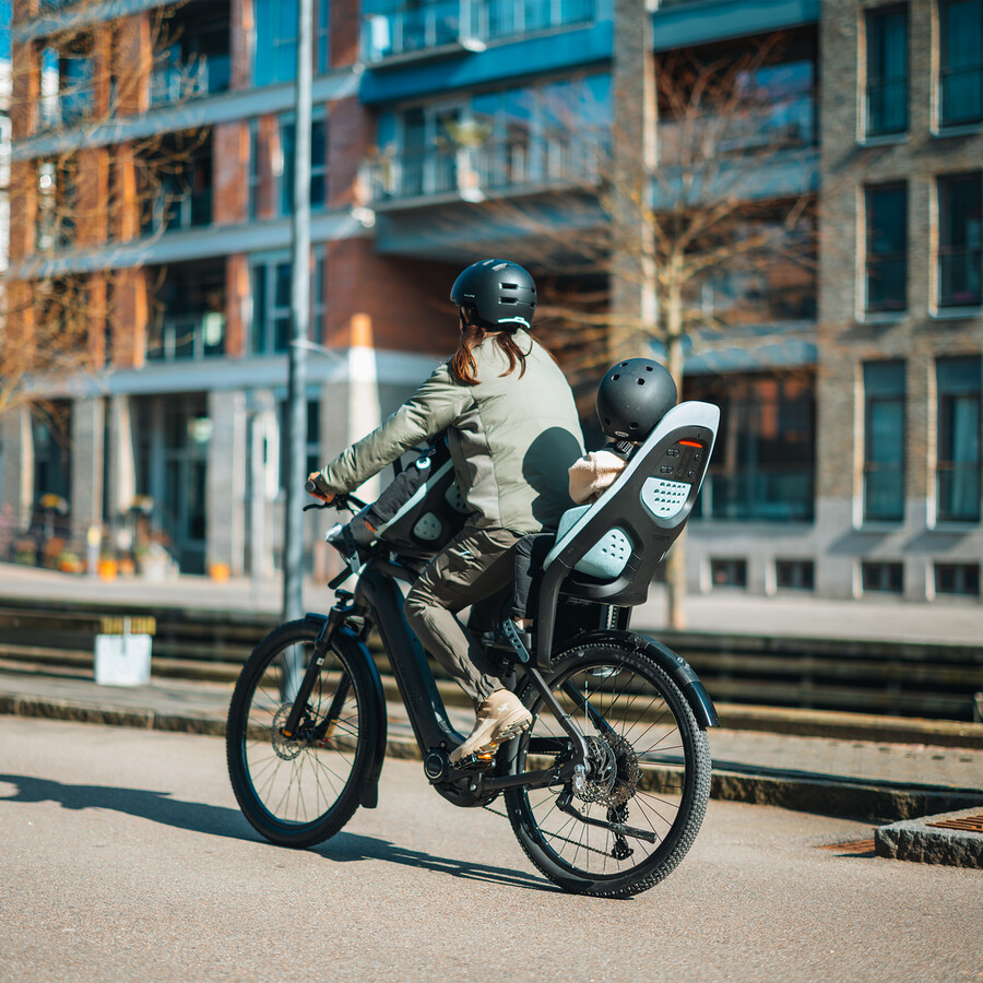 rammonterad cykelsadel för barn alaska blå