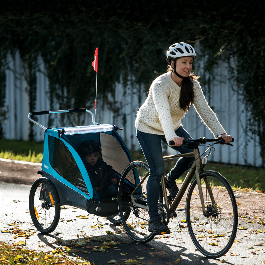2-sits cykelvagn svart