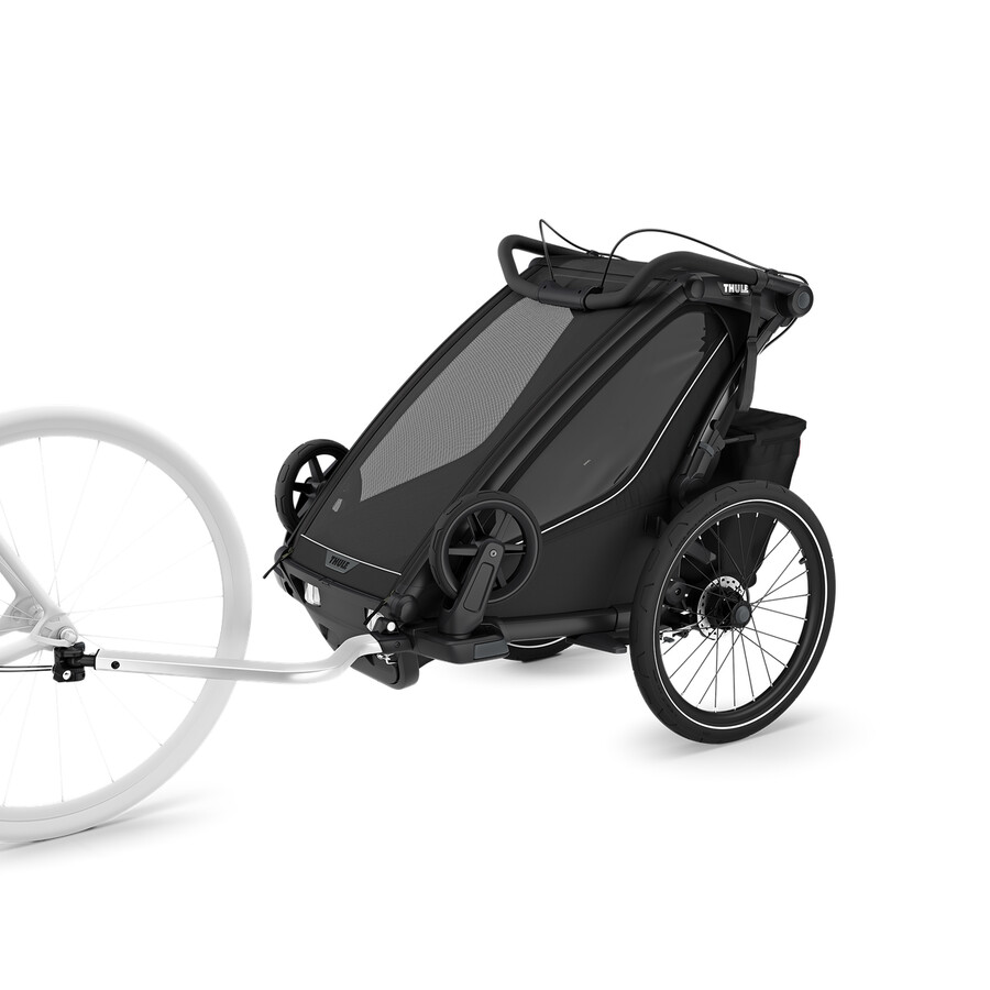 1-sits multisportcykelvagn svart