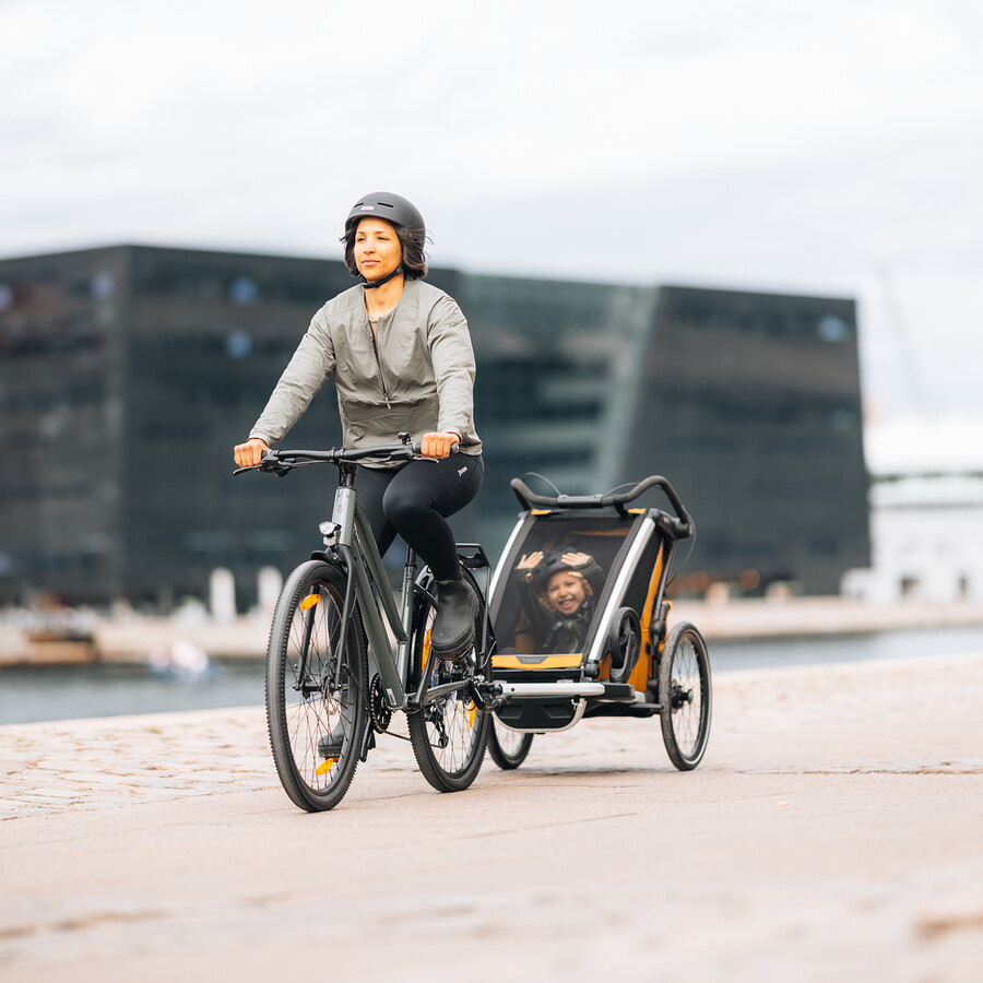 1-sits multisportcykelvagn svart