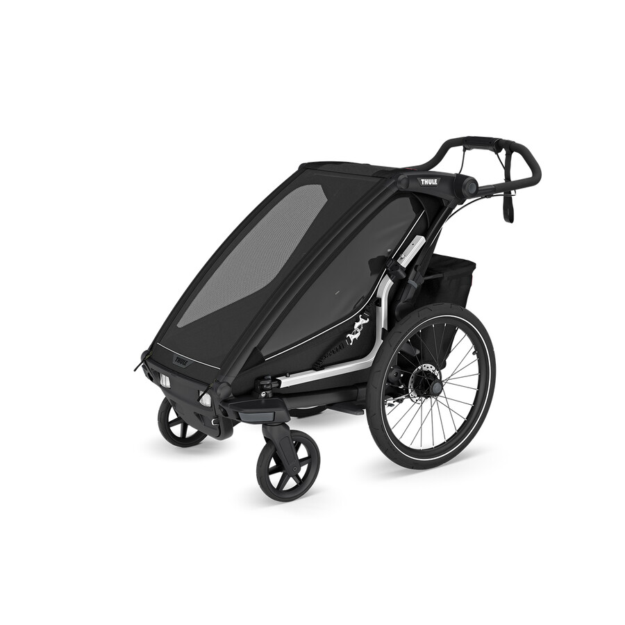 1-sits multisportcykelvagn svart