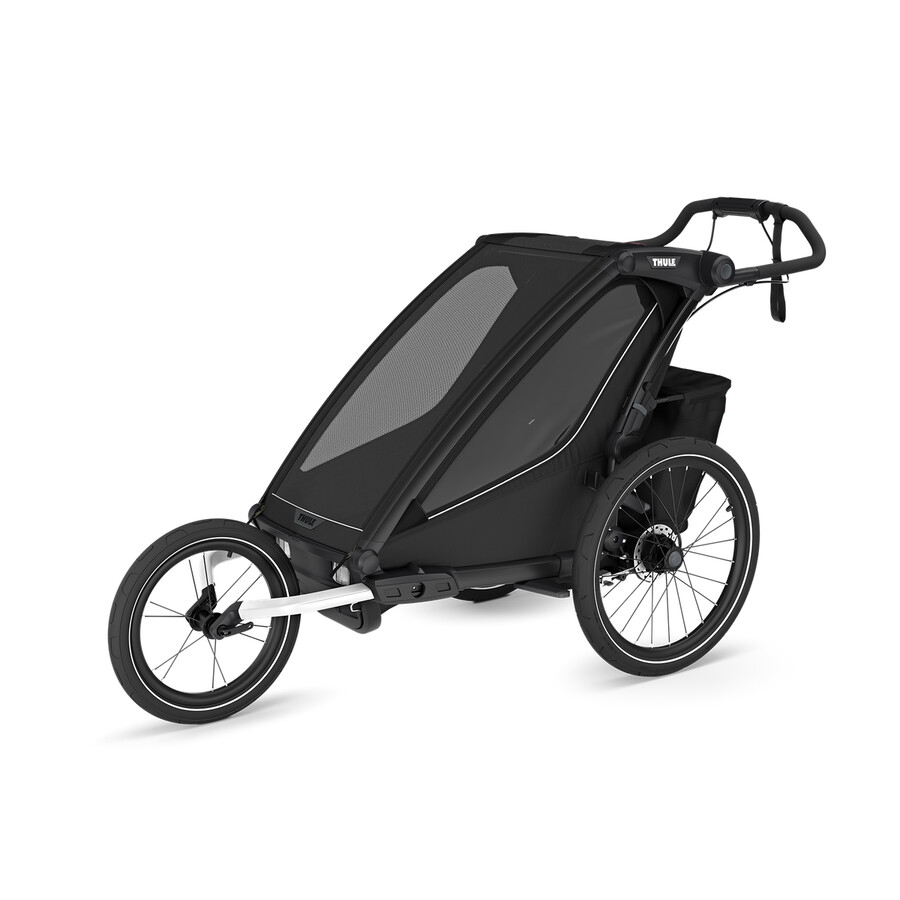 1-sits multisportcykelvagn svart