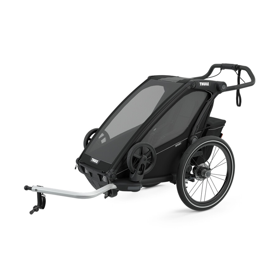 1-sits multisportcykelvagn midnattssvart
