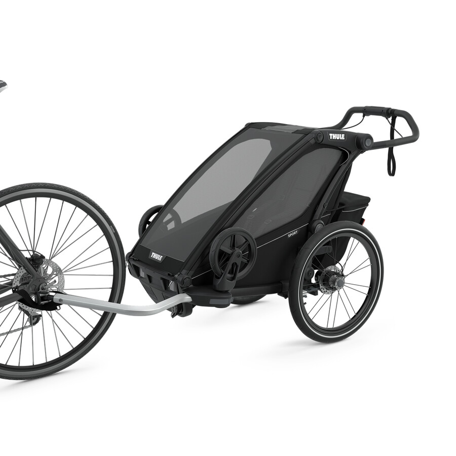 1-sits multisportcykelvagn midnattssvart