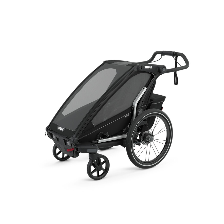 1-sits multisportcykelvagn midnattssvart