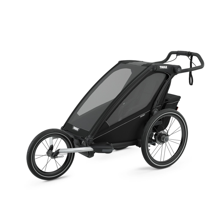 1-sits multisportcykelvagn midnattssvart