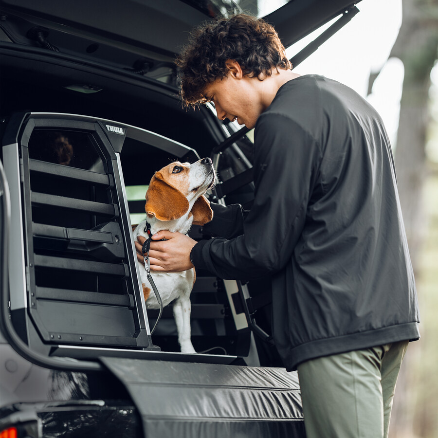 thule allax double m compact hundbur för dubbel bil