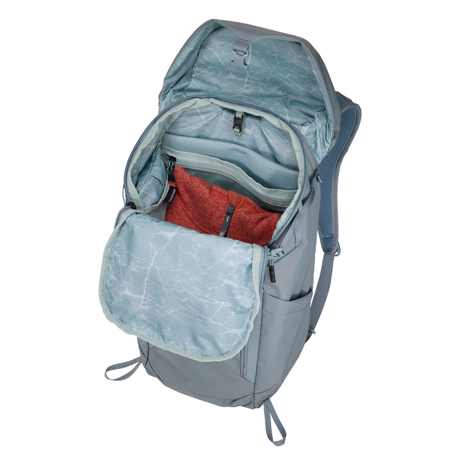 25l dagsryggsäck med regnskydd pond blue
