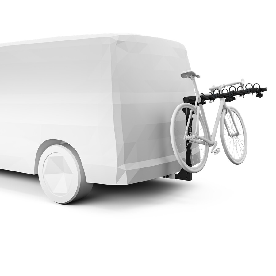 hängande cykelställ för husbil svart för 4 cyklar