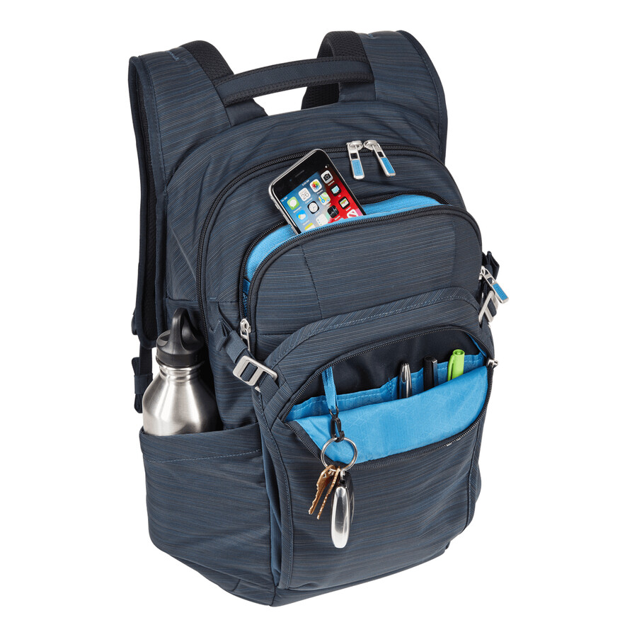 laptopryggsäck 24l kolfiberblå