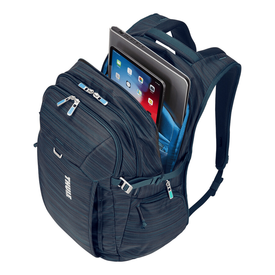 laptopryggsäck 28l kolfiberblå