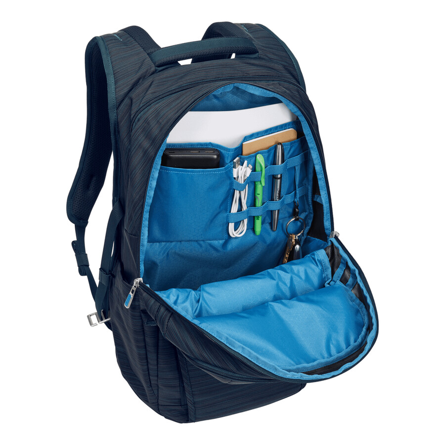 laptopryggsäck 28l kolfiberblå