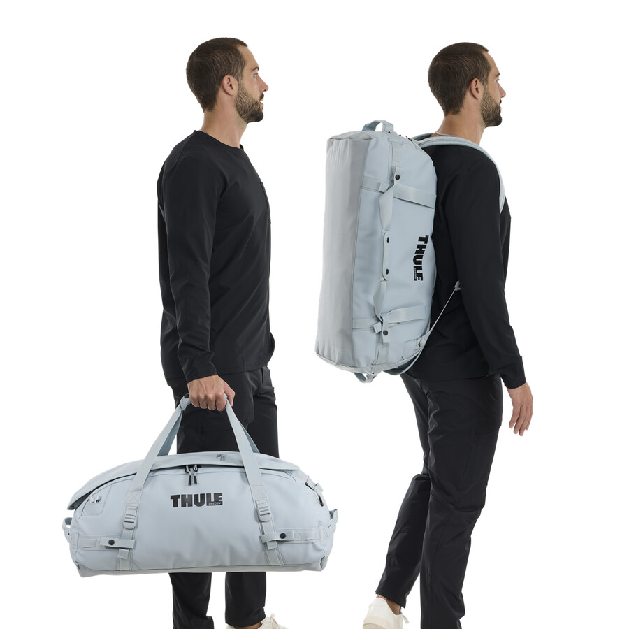 70l duffelväska mjuk blå