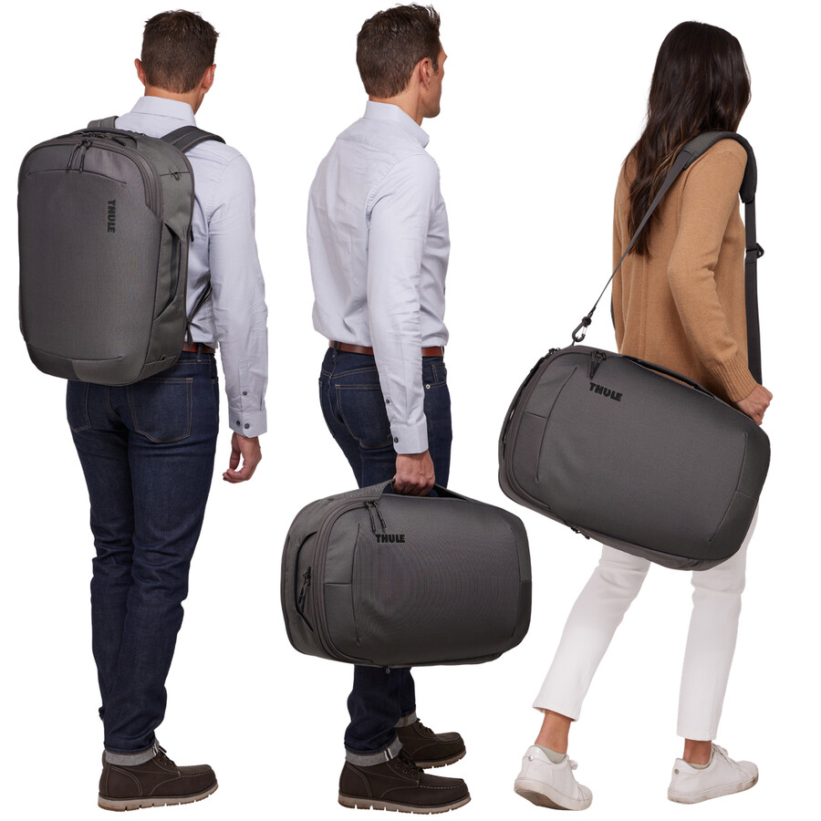 konvertibel handbagageväska 40l vetiver grå