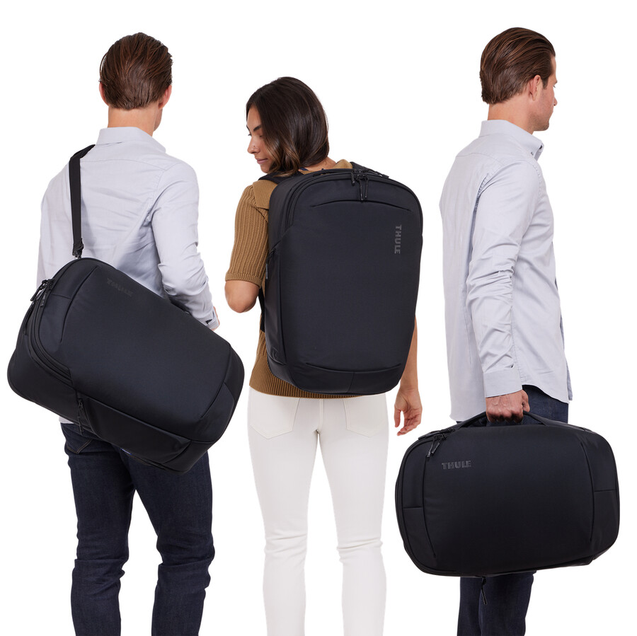 konvertibel handbagageväska 40l svart