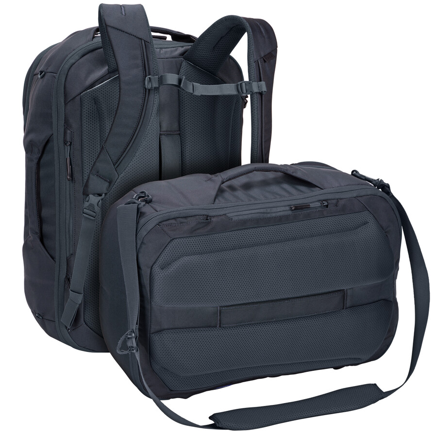 konvertibel handbagageväska 40l mörk skiffergrön