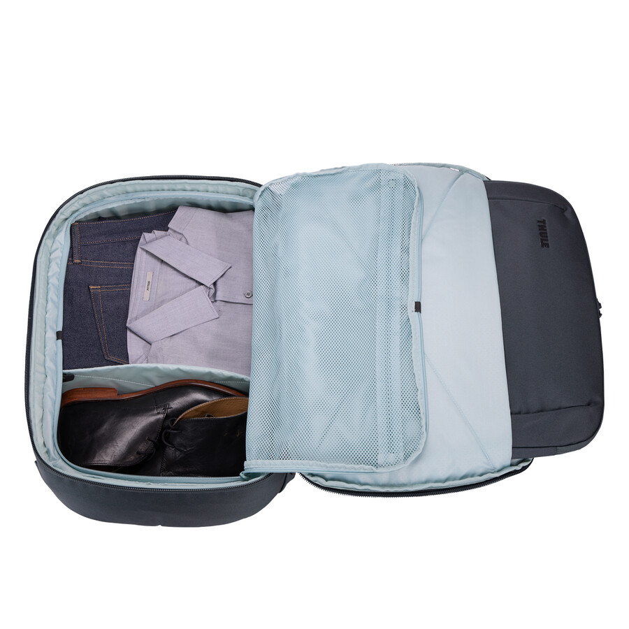 konvertibel handbagageväska 40l mörk skiffergrön