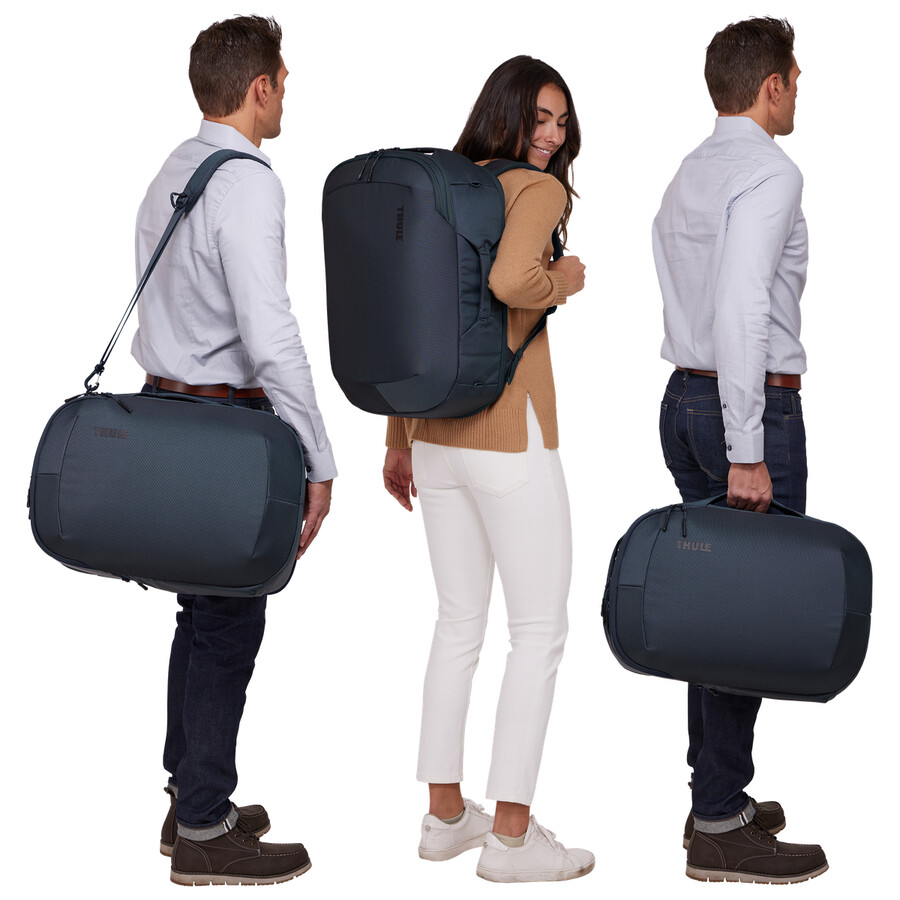 konvertibel handbagageväska 40l mörk skiffergrön