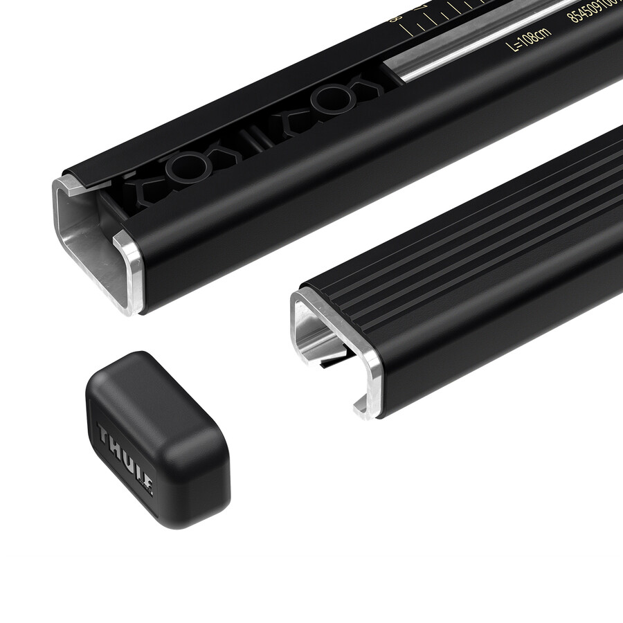 thule squarebar evo 108 cm takräcke 2-pack svart