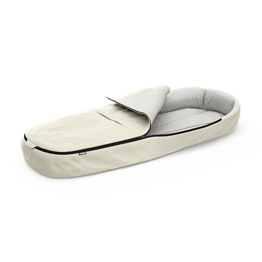 Åkpåse till barnvagn mjuk beige