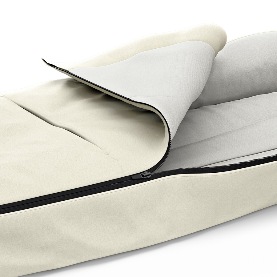 Åkpåse till barnvagn mjuk beige