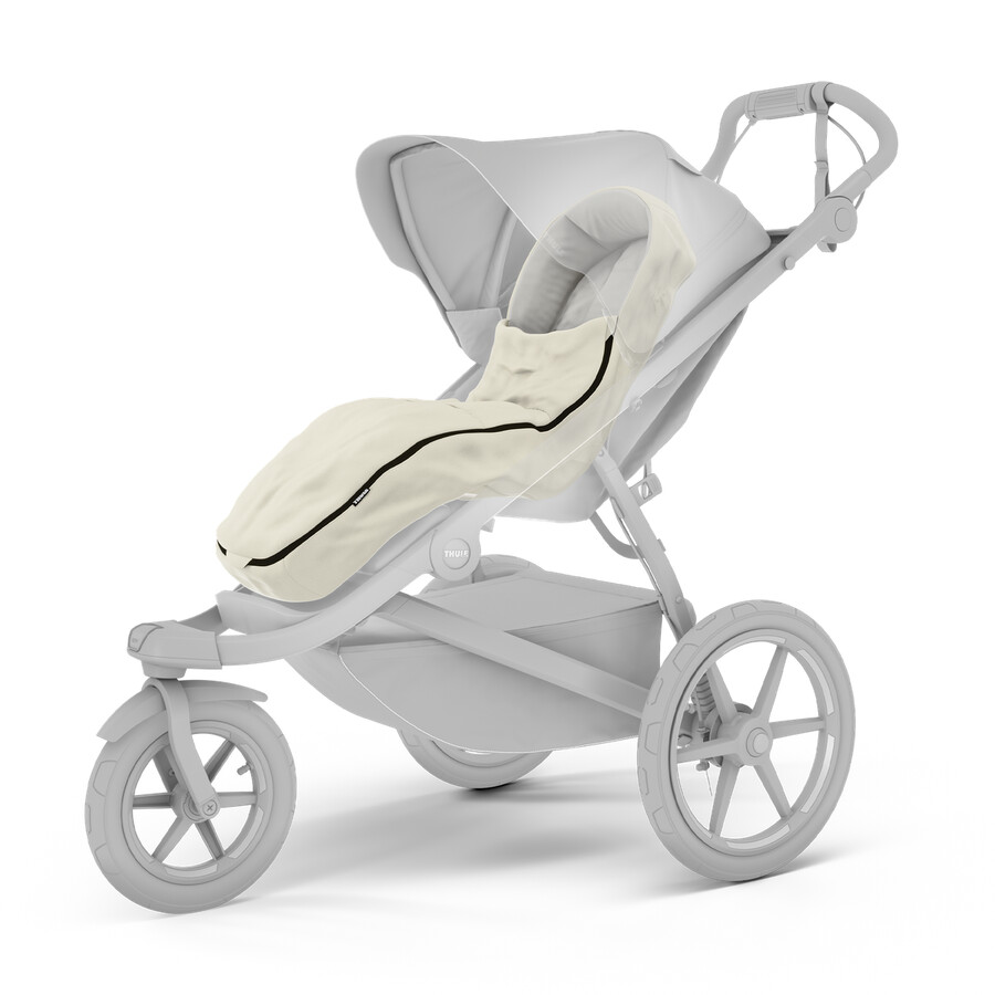 Åkpåse till barnvagn mjuk beige