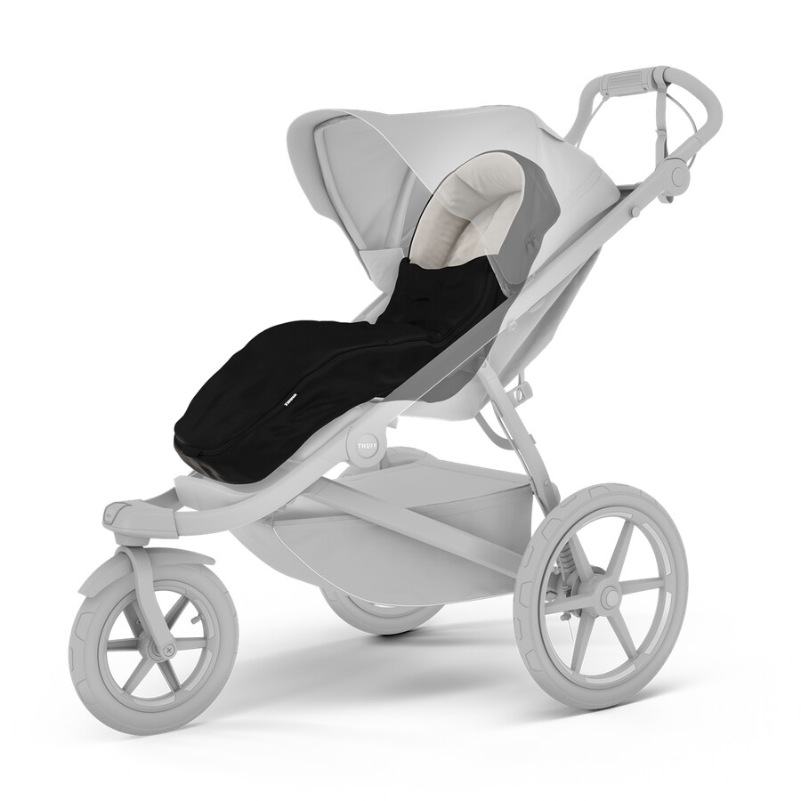 Åkpåse för barnvagn svart
