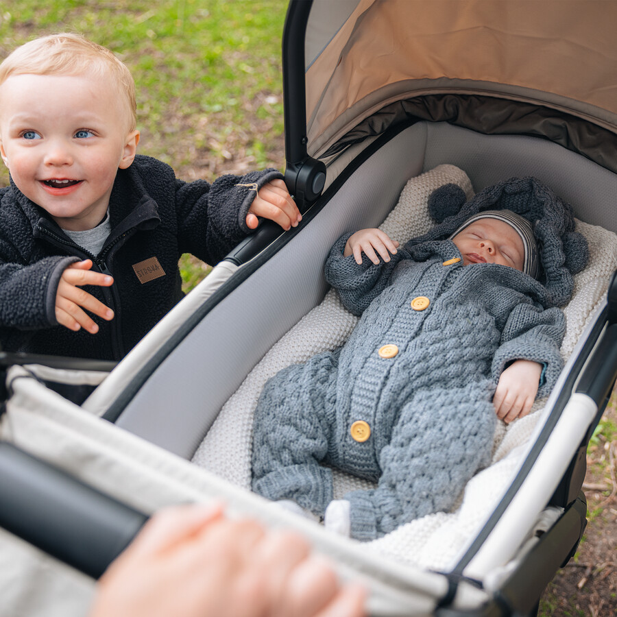 kompakt terrängvagn mjuk beige