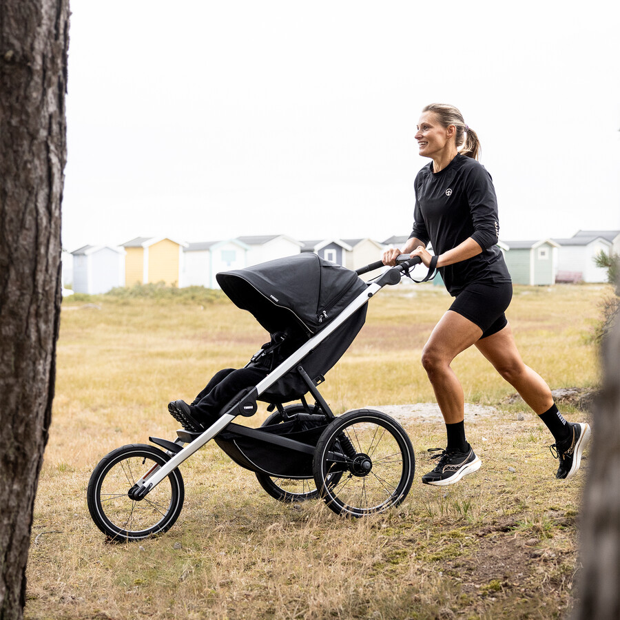 terräng- och joggingvagn svart