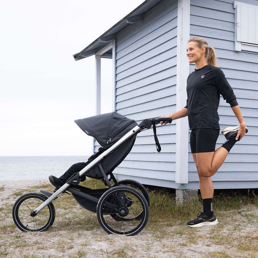 terräng- och joggingvagn svart