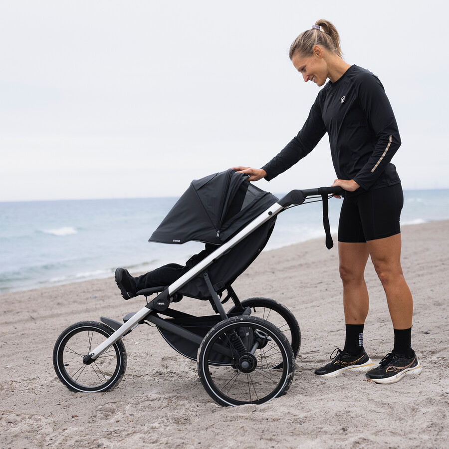terräng- och joggingvagn svart