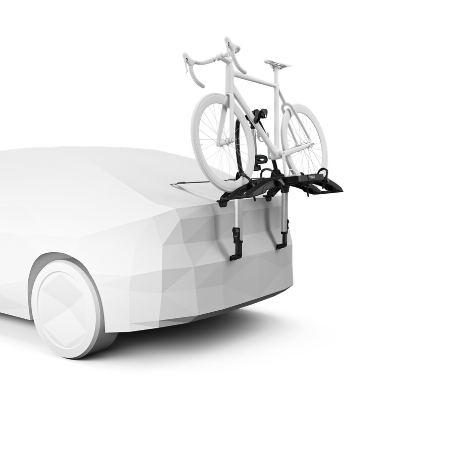cykelställ för 2 cyklar plattform bagageutrymme svartaluminium