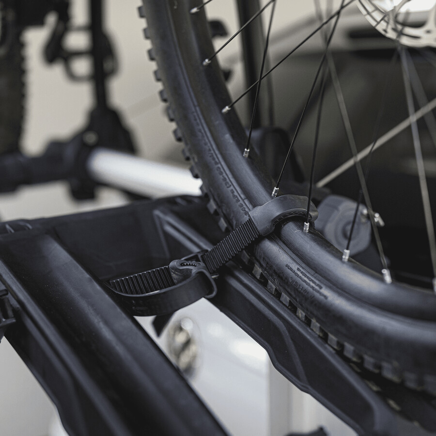 cykelställ för 2 cyklar plattform bagageutrymme svartaluminium