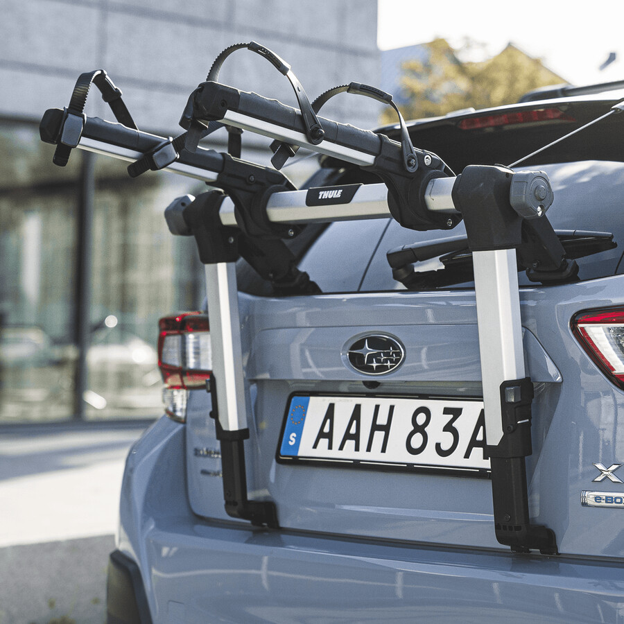 hängande cykelställ för 2 cyklar svartaluminium